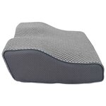 vidaXL Oreiller avec oreiller Gris 60 x 34 x 11 cm Polyester