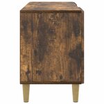 vidaXL Meuble TV Chêne fumé 102 x 34 5 x 50 cm Bois d'ingénierie