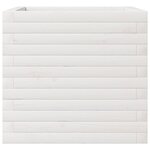 vidaXL Jardinière blanc 50x50x45 5 cm bois de pin massif