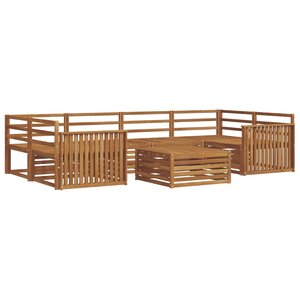 vidaXL Ensemble de canapés d'extérieur 7 pc Naturel