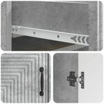 vidaXL Buffet Gris béton 66 x 34 5 x 89 5 cm Bois d'ingénierie