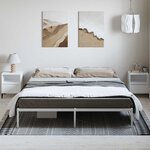 vidaXL Cadre de lit métal sans matelas blanc 183x213 cm