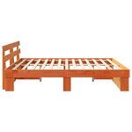 vidaXL Cadre de lit avec tête de lit Marron 180 x 200 cm Pin massif