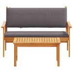Ensemble de canapé de jardin 4 pièces avec coussins en bois d'acacia