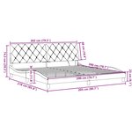vidaXL Cadre de lit avec LED sans matelas gris foncé 200x200 cm tissu