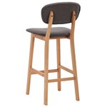 vidaXL Tabourets de bar lot de 2 gris clair tissu