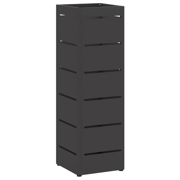 vidaXL Porte-parapluie Noir Métal Moyen Rangement Porte-parapluie