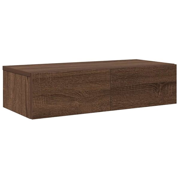 vidaXL Étagère murale avec tiroirs chêne marron bois d'ingénierie