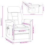 vidaXL Fauteuil inclinable électrique Beige Microfibre
