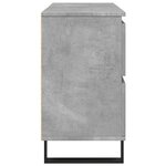 vidaXL Armoire de lavabo salle de bain gris béton 80x33x60 cm
