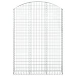 vidaXL Panier de gabions arqué 150x30x200/220 cm Fer galvanisé