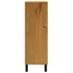 vidaXL Buffet avec porte vitrée FLAM 92x40x122 5 cm bois massif de pin