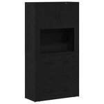 vidaXL Haut de buffet Chêne noir 80 x 33 x 150 cm Bois d'ingénierie