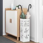 vidaXL Porte-parapluie Blanc 15 5 x 15 5 x 49 cm Métal