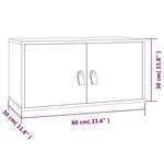 vidaXL Armoire murale blanc 60x30x30 cm Bois de pin massif