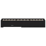 vidaXL Lit Noir Chêne 100x200 cm Bois d'ingénierie