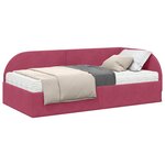 vidaXL Cadre de lit d'angle avec matelas 2 Pièces Vert Velours