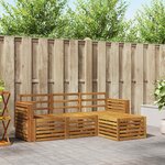 vidaXL Ensemble de canapés d'extérieur 4 Pièces Naturel