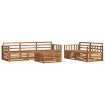 vidaXL Ensemble de canapés d'extérieur 6 pc Naturel