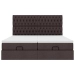 VidaXL Cadre de lit ottoman avec matelas marron foncé 180x200 cm tissu