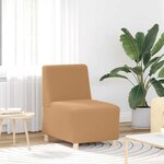 vidaXL Fauteuil sans accoudoirs beige 55 cm tissu imitation laine bouclée