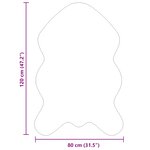 vidaXL Tapis en fausse Tafalla Crème 80 x 120 cm Polyester