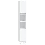 vidaXL Ensemble d'armoires salle de bain 3 Pièces blanc bois d'ingénierie