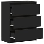 vidaXL Buffet Noir 60x35x76 cm Bois d'ingénierie