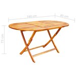 vidaXL Ensemble à manger d'extérieur pliable 9Pièces Bois d'acacia solide