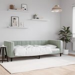 vidaXL Lit de jour gris clair 80x200 cm velours