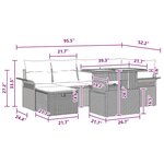 vidaXL Ensemble de canapé de jardin 7 Pièces Gris polyrotin