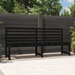 vidaXL Banc de jardin noir 201 5 cm bois massif de pin