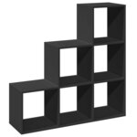 vidaXL Étagère séparatrice de pièce à 3 niveaux noir 99x29x99 cm