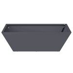 vidaXL Pot de jardin en forme de bol Anthracite 50 x 50 x 15 cm Acier