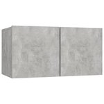 vidaXL Ensemble de meubles TV 4 Pièces Gris béton Bois d'ingénierie