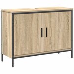 vidaXL Ensemble de mobilier de salle de bain avec étagère 3 Pièces Marron