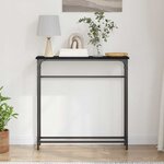 vidaXL Table Console avec étagère Chêne noir 75 x 19 5 x 75 cm