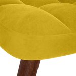 vidaXL Chaise à bascule avec tabouret en velours jaune