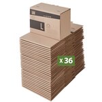 Pack and Move - Lot 36 cartons pour expédition - Taille L - 25 x 38 x 20 cm - Carton renforcé - 20 KG max