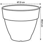 Pot de fleurs Rond VIBIA - Plastique Réservoir - Ø 47 - Blanc
