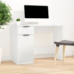 vidaXL Bureau Blanc 100x50x75 cm Bois d'ingénierie