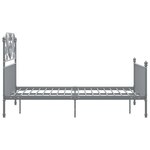 vidaXL Cadre de lit sans matelas gris métal 120x200 cm
