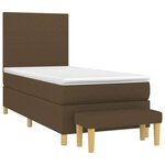 vidaXL Sommier à lattes de lit avec matelas Marron foncé 80x200 cm