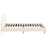 vidaXL Cadre de lit pour enfants avec tête de lit Crème 90 x 200 cm
