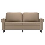vidaXL Canapé à 2 places Cappuccino 140 cm Similicuir