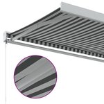 vidaXL Auvent rétractable anthracite/blanc 3x2 5 m tissu et aluminium