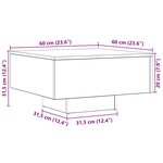 vidaXL Table basse chêne artisanal 60x60x31 5 cm bois d'ingénierie