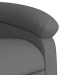 vidaXL Fauteuil inclinable Gris foncé Tissu
