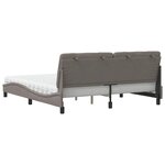 vidaXL Lit avec matelas taupe 180x200 cm tissu