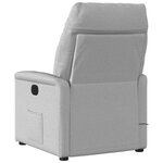 vidaXL Fauteuil inclinable électrique gris nuage tissu